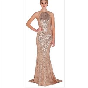 Drop dead gorgeous halter sequin gown
